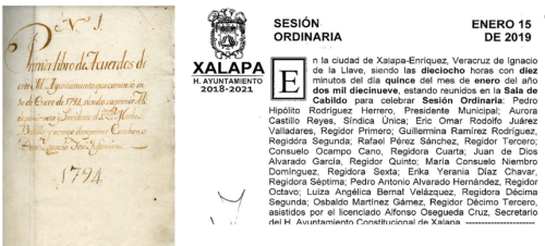 552.A- Ayuntamiento de Xalapa 225 años 1794-2019